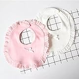 綿100％　フォーマルスタイ　二枚セット　白　ピンク【女の子　男の子】ベビー　セレモニー　ベビードレス　お宮参りなどに