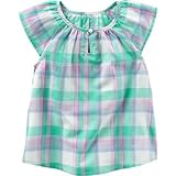 OSHKOSH(オシュコシュ) プラッドポプリンビーサントトップ トップス半袖Tシャツ 5歳【並行輸入】