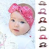 Domybestベビーヘアバンド セット キッズ 子供 うさぎ耳 6色セット 花柄 カチューシャ 髪飾り ヘアアクセサリー 女の子 新生児 赤ちゃん 出産祝い 内祝い お宮参り 誕生日 100日記念 