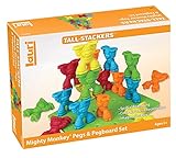 Toys Tall-Stacker Mighty Monkey Pegs and Pegboard Set