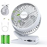 【10000mAh電池内蔵】FreeFly 充電式クリップ扇風機 卓上扇風機 直径約10CM羽根 14cm大型ファン搭載 風量3段階調整 M