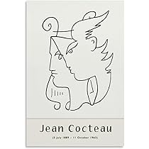 Amazon.co.jp: ジャン・コクトー 絵画抽象アートポスター 印刷