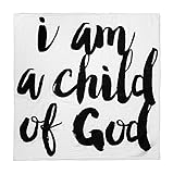 モダンバーラップ Modern Burlap おくるみ 1枚 オーガニック コットン モスリン スワドル ブランケット I AM A CHILD OF GOD