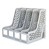 ファイルオーガナイザー、ファイルホルダー、文書ソーターオーガナイザー、デスクトップオーガナイザー、4セクションデスクオーガナイザー,Gray