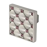 Wisdom石4206sn-pu Cocoサテンニッケルでパープルクリスタルキャビネットノブ、1 – 5 / 32 "