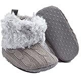 古いTjikkoベビースリッパNon Skid Boy Girlフリースブーティ幼児用Slipper Socks カラー: グレー