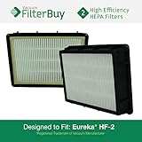 2 - Eureka HF-2 (HF2) HEPA Replacement Filters, Part 61111, 61111A, 61111B. Designed by FilterBuy to
