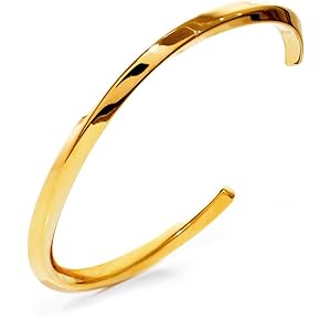 [SEIYA INTERNATIONAL] バングル メンズ ブレスレット レディース アクセサリー (ゴールド)