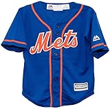 新しいYork Mets Alternateブルークールベース子サイズジャージ