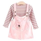 YY-Natuhi ベビー服 子供服 女の子 ワンピース ニットセーター 二点セット サロペット スカート ブラウン ストライブ柄 キッズ 新生児 ベビー 長袖 赤ちゃん 綿 秋冬 入園式 お出かけ 
