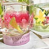 ハーバリウム Cubic Glow シリーズ Love & Peace (ピンク&イエロー) ホワイトデー 母の日 お誕生日 結婚祝い
