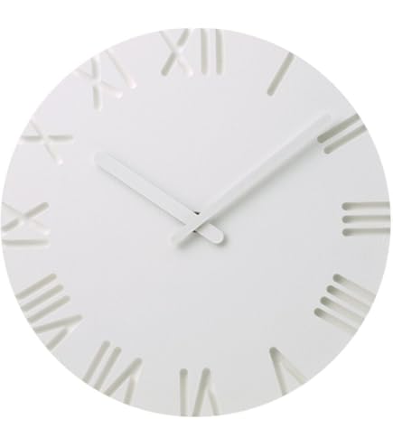 Amazon.co.jp: レムノス 掛け時計 アナログ カーヴド 白 CARVED Arabic