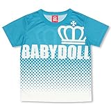 ベビードール 裾ドットTシャツ 子供服 140cm ターコイズ