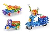 Excellent.advanced? 100pcs DIYスノーフレーク挿入ブロックミックスカラーパズルベビーキッズ教育玩具ギフトのためのビルディングブロック