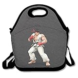 ストリートファイター 2D対戦型格闘ゲーム リュウ お弁当バッグ ランチバッグ ベビー用バッグ One Size ブラック