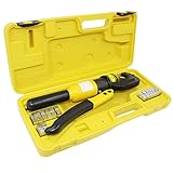10 Ton Hydraulic Wire Battery Cable Lug Terminal Crimper Crimping Tool 9 Dies [並行輸入品]