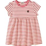 ダブルB(MIKIHOUSE) EverydayDouble_B ボーダー半袖ワンピース 80 白×ピンク(72)