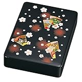 中谷兄弟商会 山中漆器 はがき入 黒 桜扇面33-4401