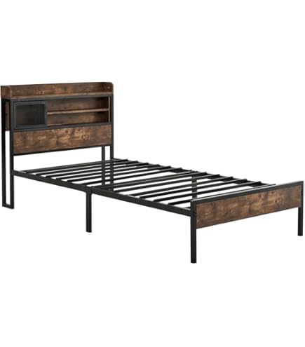 Amazon｜ベッドフレーム ダブル ダブルベッド パイプベッド コンセント