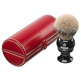 Kent Large, Pure Silver-Tipped Badger Shaving Brush, Black by Kent