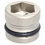 トネ(TONE) インパクト用ショートソケット 4NV-19SS 差込角12.7mm 二面幅19mm