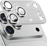 カメラカバー iPhone 17 Pro用 カメラ保護 キラキラ いPhone 17 Pro 対応 レンズカバー 全面保護 9H強化ガラス アルミ合金 耐衝撃 キズ防止 高透過率 黒縁取り 露出オーバー防止 防滴 防塵 貼り付け簡単 自動吸着 気泡ゼロ アイフォン 17プロ レンズフィルム(シルバー)