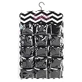 aBaby Chevron Hanging Organizer, Black, Name Evelyn [並行輸入品]