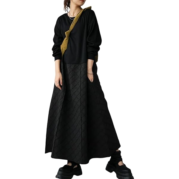 Amazon.co.jp: [antiqua] アンティカ フェイクレイヤード ワンピース