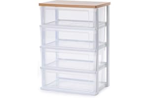 アイリスオーヤマ チェスト ワイド 3段 4段 5段 日本製 簡単組み立て 幅54.5×奥行き39.1 フレンチオーク木天板