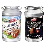 ポコジ ミルクファッジ(缶入)・ミルク&ココアファッジ（缶入）各１缶ずつ250g アソートセット 合計500g 食べ比べ KROWKA MILK