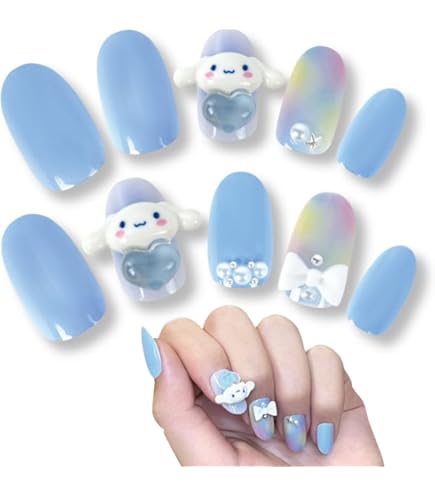 Amazon | 気軽にメイクアップ キッズネイル カラフル ネイルチップ