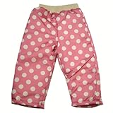 UZULAND コインドット総柄 中綿パンツ ピンク 80cm