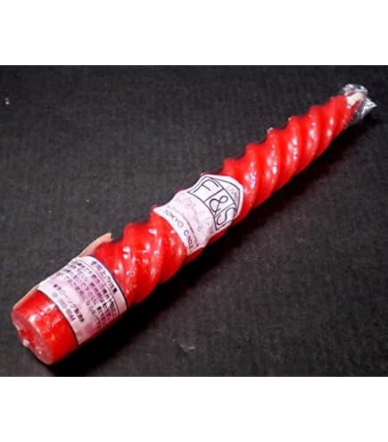 Amazon.co.jp: 8インチスパイラルキャンドル 赤(シュリンク