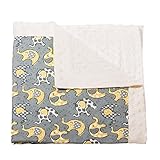 Blossoms and Buds Lil Peanut Printed Minky Dot Blanket by My Evergreen