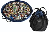 Lay-n-Go Cinch Activity Mat, Black/Blue, 44' [並行輸入品]