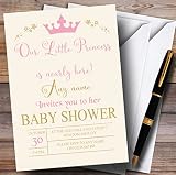 ピンククラウンPrincess Invitationsベビーシャワー招待状 150 Invitations