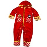 アンパンマン マシュマロフリース くるりんぱ 長袖カバーオール Anpanman （レッド80cm）