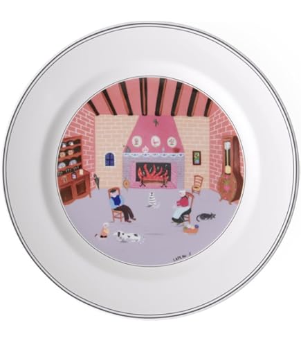 Amazon.co.jp: Villeroy & Boch Design Naif 27 cm Flat Plate, Noah's