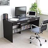 パソコンデスク 書斎机 システムデスク １５０cm幅 システムデスク 単品 パソコンデスク ダークブラウン TIP0320DBR