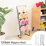 ホワイト／スリッパラック 6足収納 玄関収納 スリッパボックス ブラック ホワイト モダン シンプル アーバン Urban おしゃれ スリッパ収納 幅22cm