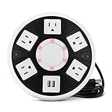 Aduro Surge Power Dome Family Multi Charging Station W/ 5 Outlets & Dual USB Ports for iPhone SE/6/6