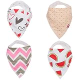 Baby Bandana Bibs for Drooling Teething Gift Set For Girls by U.S. Bilby by U.S. Bilby