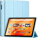 amazon fire hd 10 カバー ケース 2023 Fire HD 10 13世代 保護 カバー 三つ折りスタンド 軽薄 軽量 オートスリープ機能対応 耐衝撃 対応 fire hd 10 カバース スカイブルー