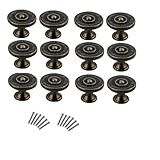 12pcs引き出しノブ, YIFAN Cupboard Pullsキャビネット引き出しワードローブドアハンドル( Dia。0.87 " ) RDW151650YYF76273