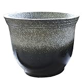 20号 白古窯変天水鉢　信楽焼　睡蓮鉢 めだか鉢 水鉢 陶器