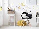 I-love-Wandtattoo WAS-10368 Wall stickers Kids Pastel butterflies in summery yellow and gray tones 2