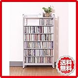 スチール製 CD ラック ハーフタイプ 60幅 ネジを1本も使わない組立家具 日本製 sei-sr-60ch