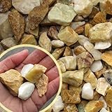 天然石 砕石砂利 クリームイエロー 3-4cm 30kg