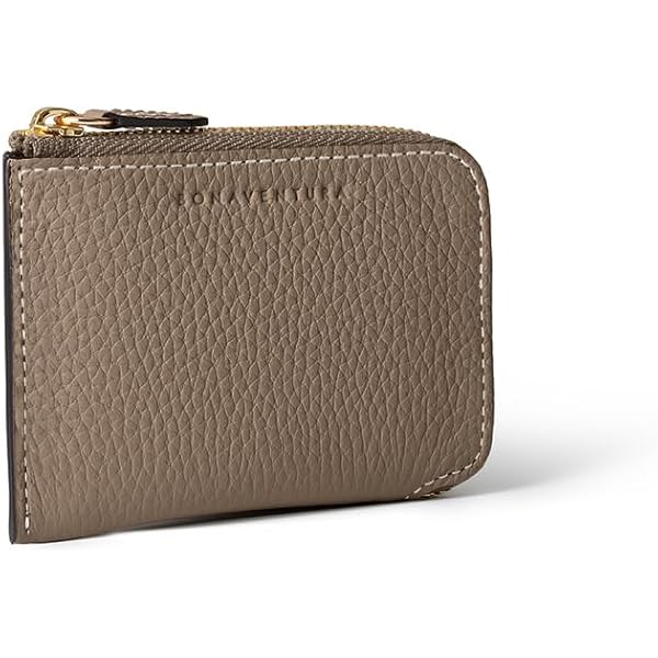 BONAVENTURA ボナベンチュラ 折り財布 グレージュ レザー ほぼ新品 BONAVENTURA ボナベンチュラ レザーベージュ 三つ折り財布