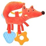 Labebe ベビー用のスピンおもちゃ 3-6ヶ月の子供用ベッドおもちゃ 赤ちゃんのおしゃぶりぬいぐるみおもちゃ 歯がため付き 幼児のクリエイティブな誕生日プレゼントとしてもオススメ! - オレンジフ